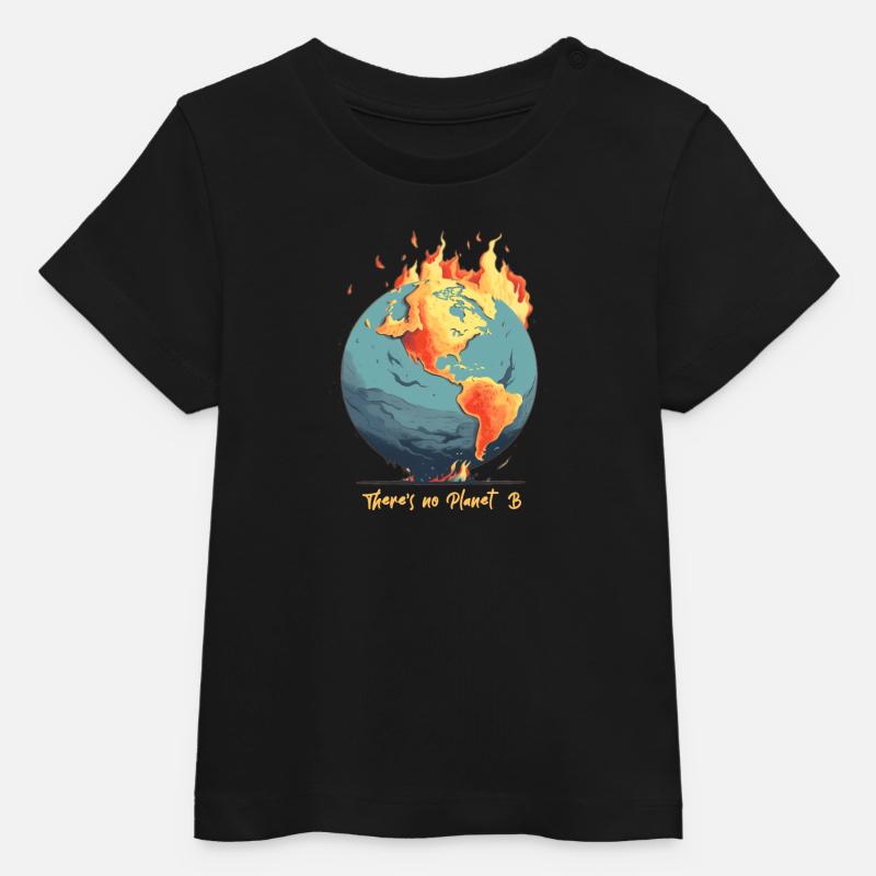 Le monde est en feu - T-shirt bébé bio Stanley/Stella - noir