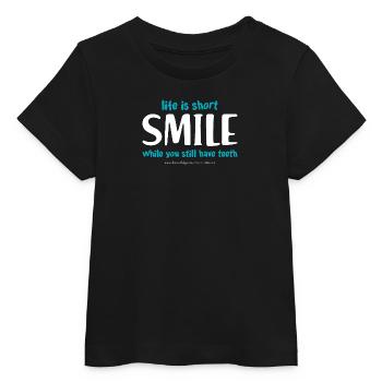Smile (dark) - Baby Organic T-shirt by Stanley/Stella - black - Front