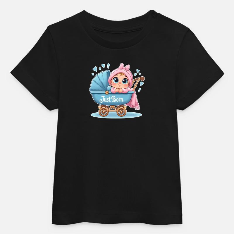 Just Born - T-shirt bébé bio Stanley/Stella - noir