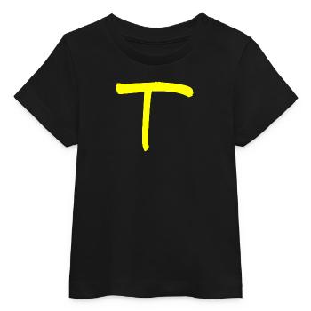 Buchstabe T - Baby Organic T-Shirt Baby Creator von Stanley/Stella - Schwarz - Vorne