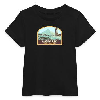 Ruinen von Cagsawa, Vulkan Mayon, Philippinen - Baby Organic T-Shirt Baby Creator von Stanley/Stella - Schwarz - Vorne
