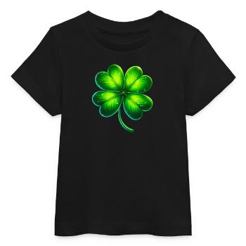 Trèfle à quatre feuilles - T-shirt bébé bio Stanley/Stella - noir - Devant