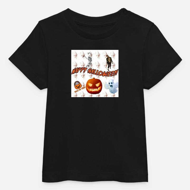 Joyeux Halloween Version 3 - T-shirt bébé bio Stanley/Stella - noir