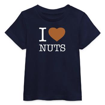 I LOVE NUTS - Baby Organic T-Shirt Baby Creator von Stanley/Stella - Navy - Vorne