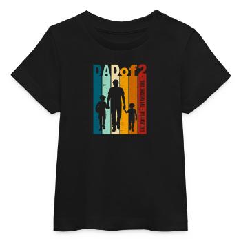 Papa et fils Cadeau Vintage Design pour la fête des pères - T-shirt bébé bio Stanley/Stella - noir - Devant