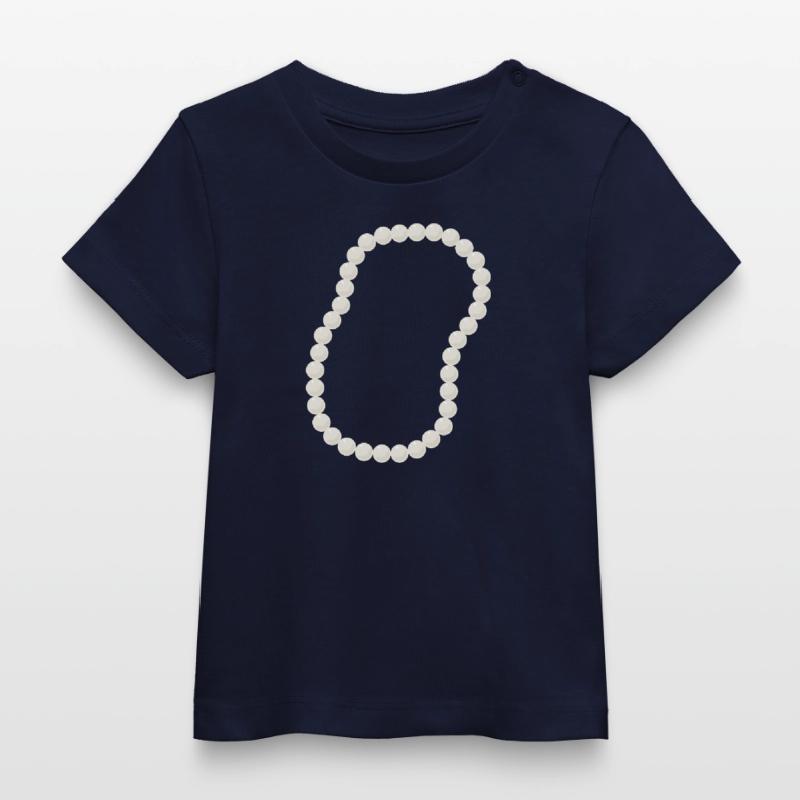 Conception élégante de collier de perles de perles T-shirt bébé bio Stanley/Stella