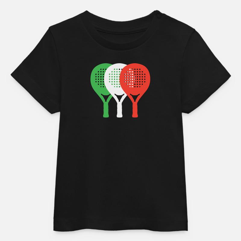 Padel-Italie2 - T-shirt bébé bio Stanley/Stella - noir