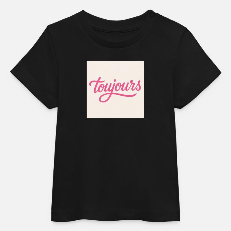 Toujours Pink Script - T-shirt bébé bio Stanley/Stella - noir