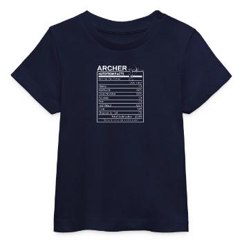 Archery Nutrition Facts Funny Archer Design - Baby Organic T-shirt by Stanley/Stella - navy - Front