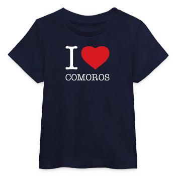 I love Comores Comoros - Baby Organic T-shirt by Stanley/Stella - navy - Front