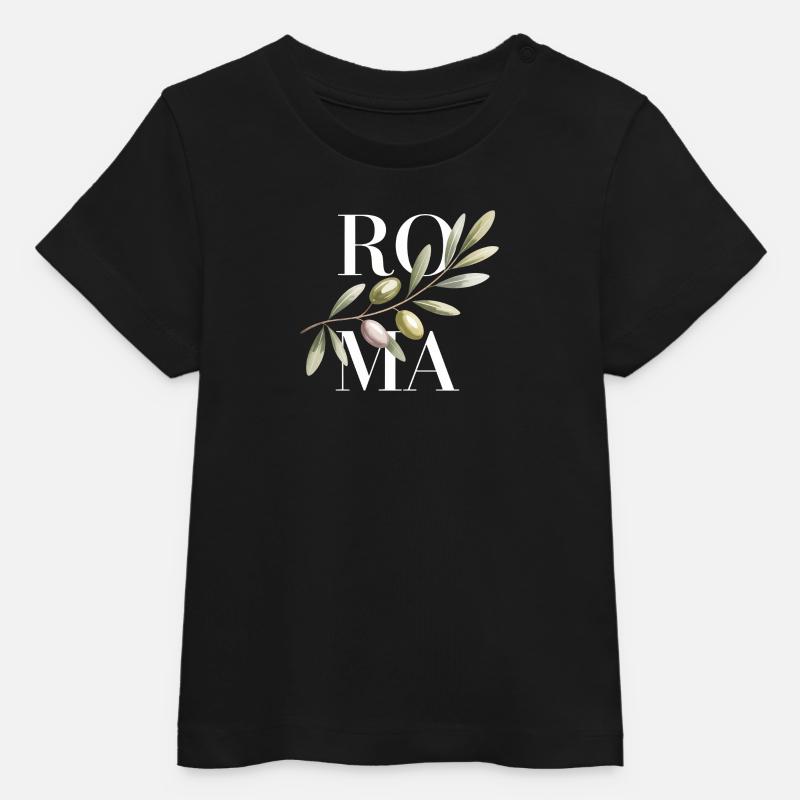 ROMA – Rameau d’Olivier - T-shirt bébé bio Stanley/Stella - noir