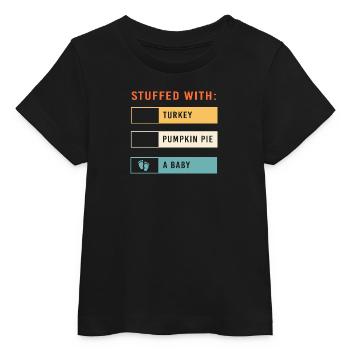 Thanksgiving Gender Reveal Future Maman - T-shirt bébé bio Stanley/Stella - noir - Devant