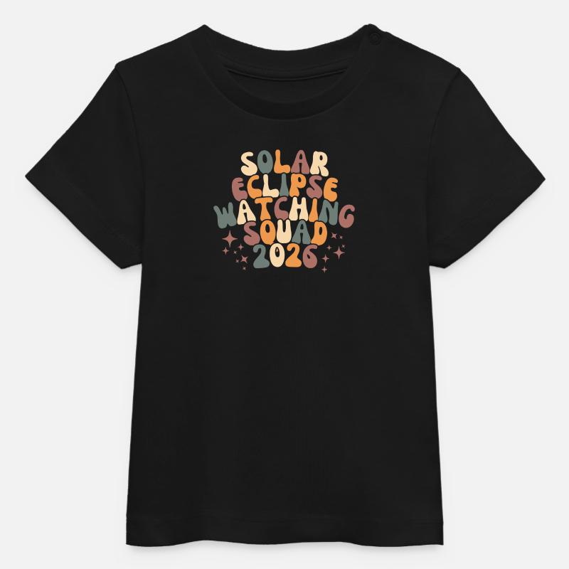 Équipe rétro Sun Eclipse - T-shirt bébé bio Stanley/Stella - noir