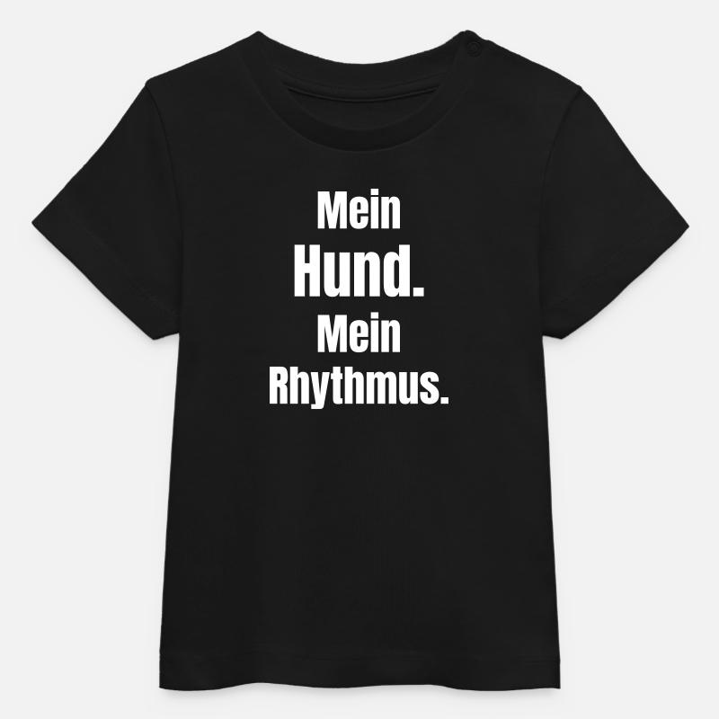 Mon chien Mon rythme - T-shirt bébé bio Stanley/Stella - noir
