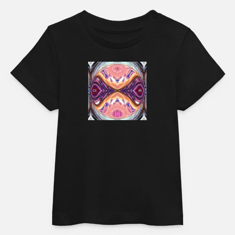 Explosion de couleur de l’Orbe Kaléidoscope - T-shirt bébé bio Stanley/Stella - noir