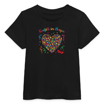 karneval und Fasching Konfetti im Herzen Hoodie - Baby Organic T-Shirt Baby Creator von Stanley/Stella - Schwarz - Vorne