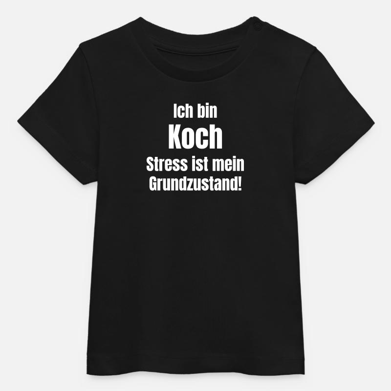 Stress du chef : condition de base - T-shirt bébé bio Stanley/Stella - noir