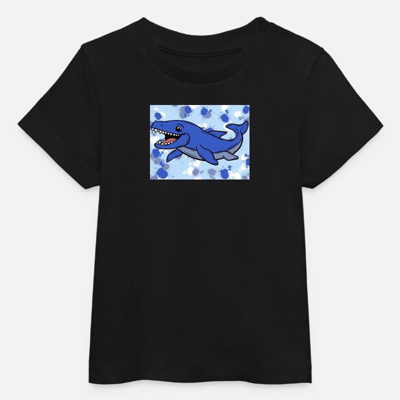 Mosasaurus Dino - T-shirt bébé bio Stanley/Stella - noir