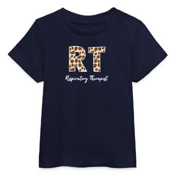 Atemtherapie-Krankenschwester-Leopard-Print - Baby Organic T-Shirt Baby Creator von Stanley/Stella - Navy - Vorne