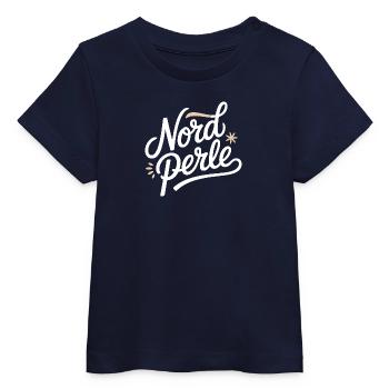 Nordperle Hamburg Nordsee Ostsee Norddeutsch Deern - Baby Organic T-Shirt Baby Creator von Stanley/Stella - Navy - Vorne