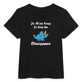 Blue Dino: Funny Phrases - Baby Organic T-shirt by Stanley/Stella - black - Front