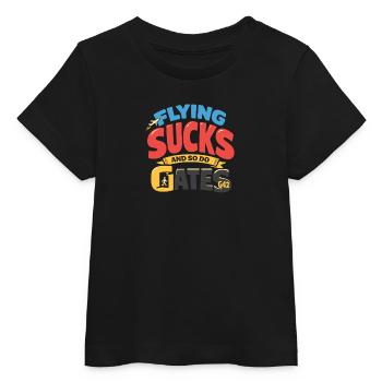 Reiseangst-humor, Flughafen-chaos, Fliegen Ist - Baby Organic T-Shirt Baby Creator von Stanley/Stella - Schwarz - Vorne