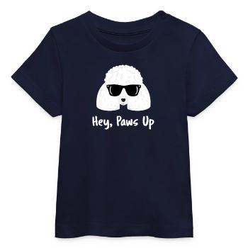 Cool Poodle Sunglasses Hey Paws Up Dog - Baby Organic T-shirt by Stanley/Stella - navy - Front