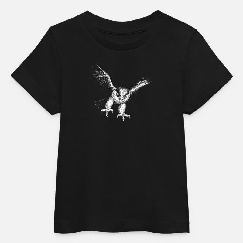 faucon pèlerin - T-shirt bébé bio Stanley/Stella - noir