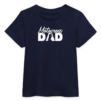 Art sportif de motocross Dad Silhouette - T-shirt bébé bio Stanley/Stella - marine - Devant