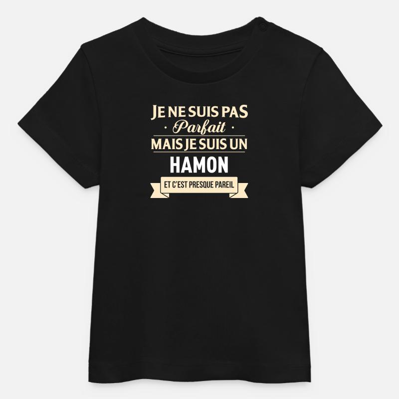 Je Ne Suis Pas Parfait Mais Je Suis Un Hamon Et... - T-shirt bébé bio Stanley/Stella - noir