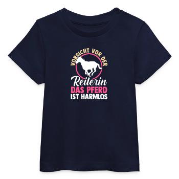 Reiten Pferdeliebhaber Reiterhof Pferde - Baby Organic T-Shirt Baby Creator von Stanley/Stella - Navy - Vorne