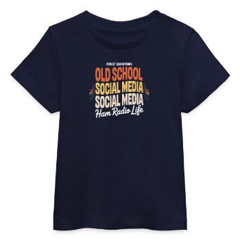 Réseaux sociaux de la radio amateur à l’ancienne - T-shirt bébé bio Stanley/Stella - marine - Devant