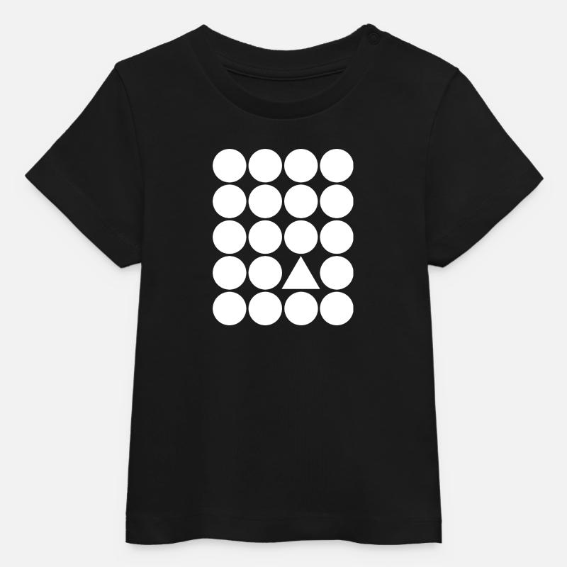 Accent géométrique du triangle en grille - T-shirt bébé bio Stanley/Stella - noir