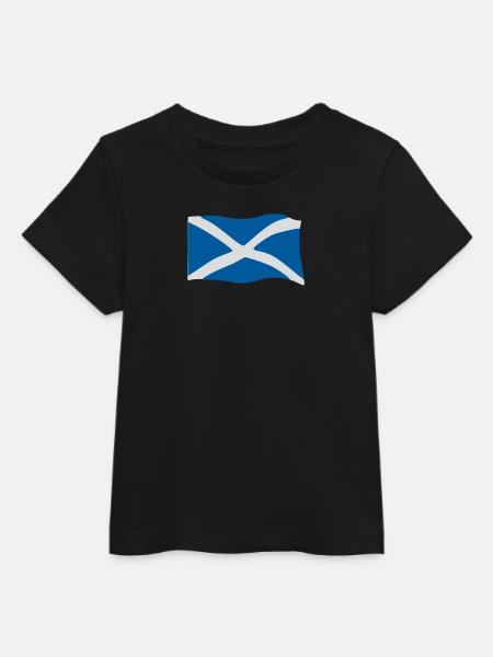Schottland Fahne - Baby Organic T-Shirt Baby Creator von Stanley/Stella - Schwarz