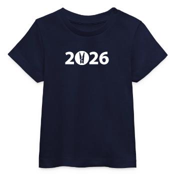 Pince à linge, lessive 2026 - T-shirt bébé bio Stanley/Stella - marine - Devant