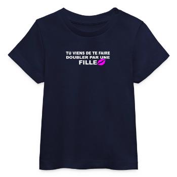 Double down - Baby Organic T-shirt by Stanley/Stella - navy - Front