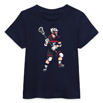 Lacrosse Spieler Pixel - Baby Organic T-Shirt Baby Creator von Stanley/Stella - Navy - Vorne