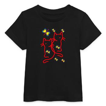 80-talet 90-talet katter barn barn - T-shirt baby ekologisk Stanley/Stella - svart - Fram