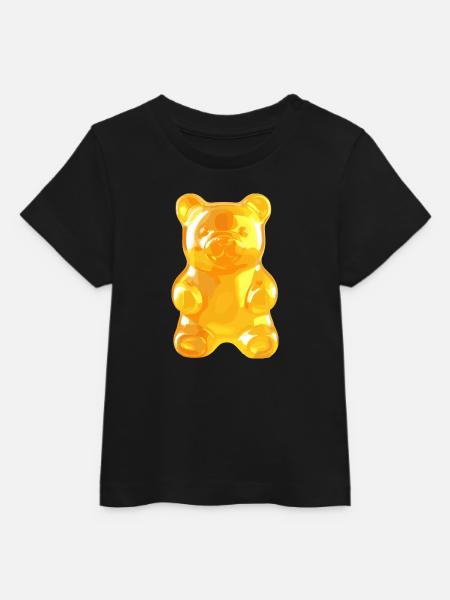 Goldglänzender Gummibär - Baby Organic T-Shirt Baby Creator von Stanley/Stella - Schwarz