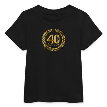 Quarante 40e anniversaire - T-shirt bébé bio Stanley/Stella - noir - Devant