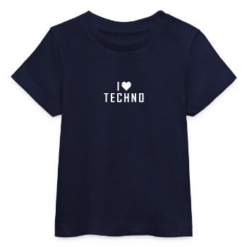 I Love Liebe Techno 2 - Baby Organic T-Shirt Baby Creator von Stanley/Stella - Navy - Vorne