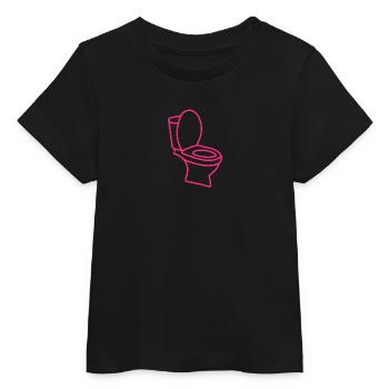 Klo WC Toilette Rosa - Baby Organic T-Shirt Baby Creator von Stanley/Stella - Schwarz - Vorne