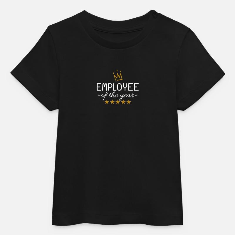 Employé de l'idée cadeau de l'année - T-shirt bébé bio Stanley/Stella - noir