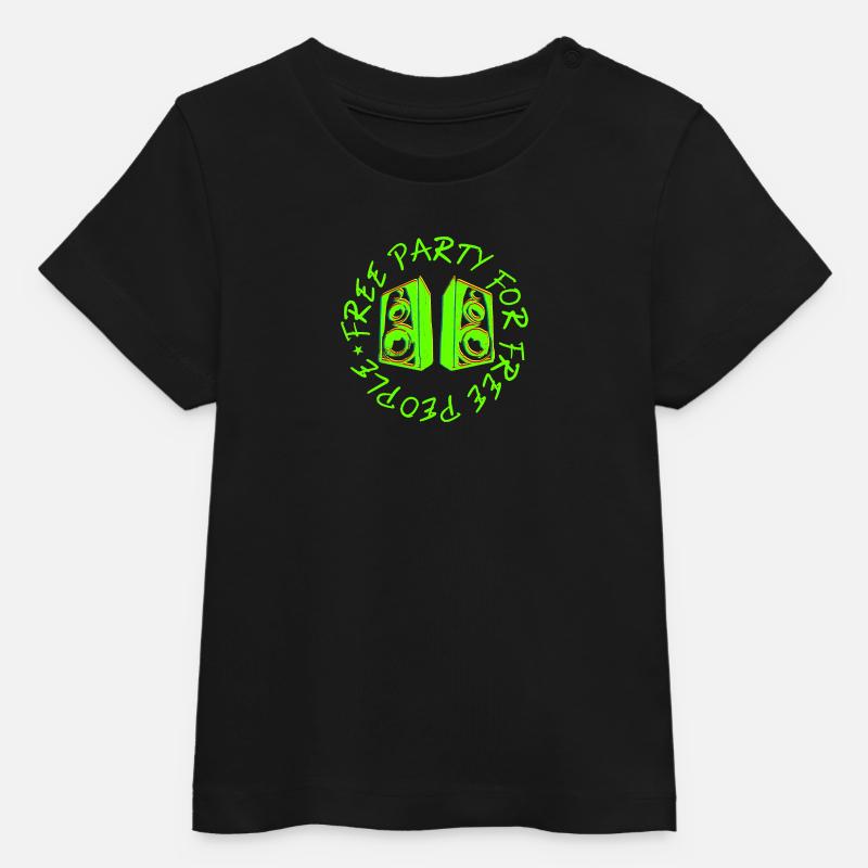 FÊTE GRATUITE POUR LES GENS GRATUITS - T-shirt bébé bio Stanley/Stella - noir