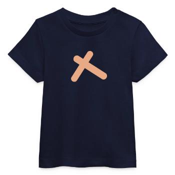 Angle rectangulaire abstrait en beige - T-shirt bébé bio Stanley/Stella - marine - Devant