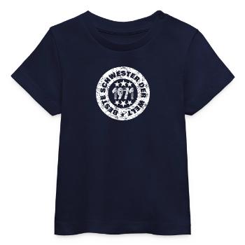 1971 - Baby Organic T-shirt by Stanley/Stella - navy - Front