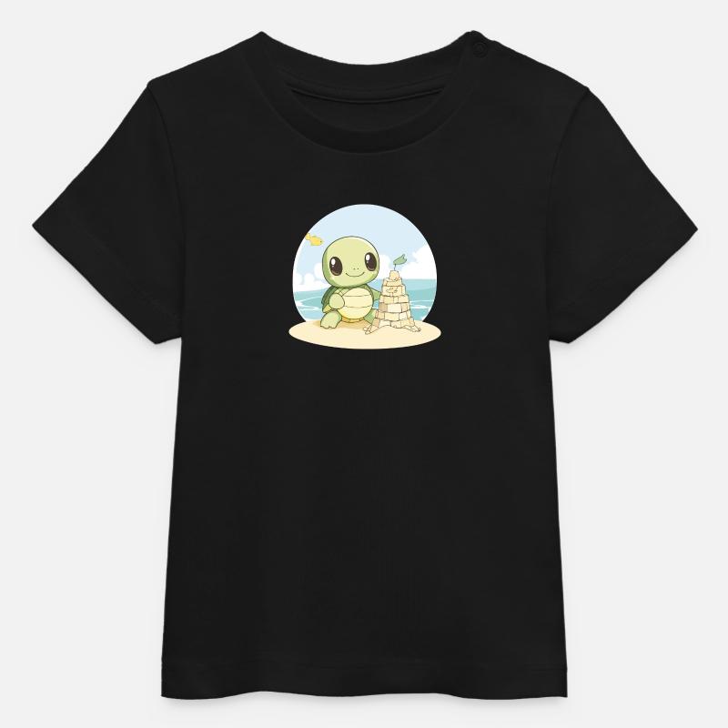 Conception de tortue - T-shirt bébé bio Stanley/Stella - noir