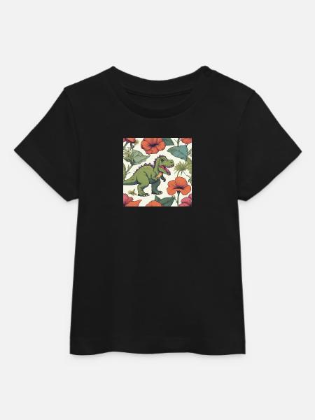Dinosaur - Baby Organic T-shirt by Stanley/Stella - black