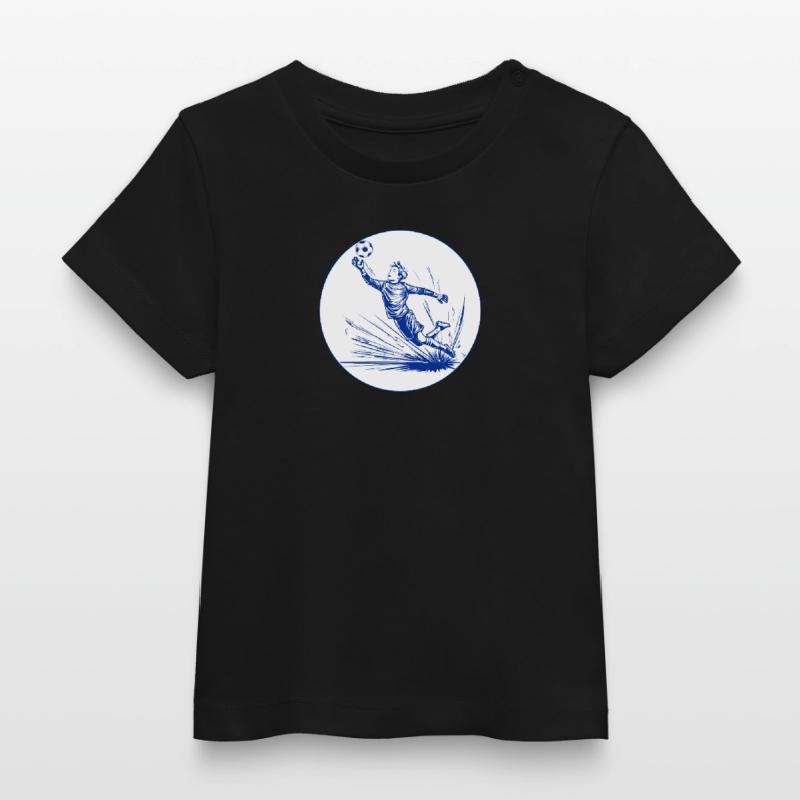 Torwart (blau-weiß) Baby Organic T-Shirt Baby Creator von Stanley/Stella