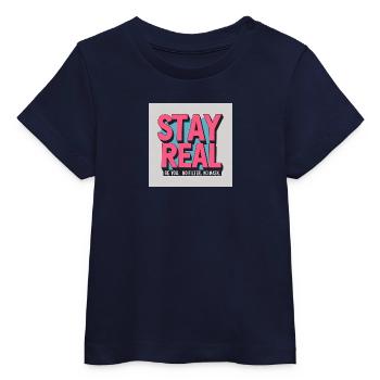 Restez réaliste - T-shirt bébé bio Stanley/Stella - marine - Devant